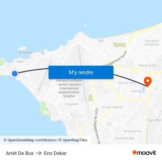Arrêt De Bus to Eno Dakar map