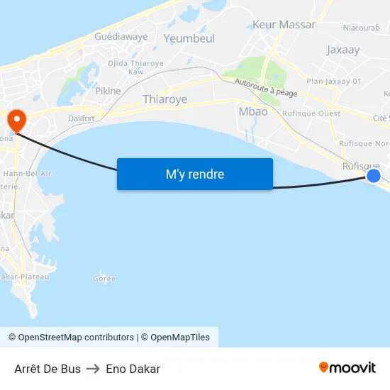 Arrêt De Bus to Eno Dakar map