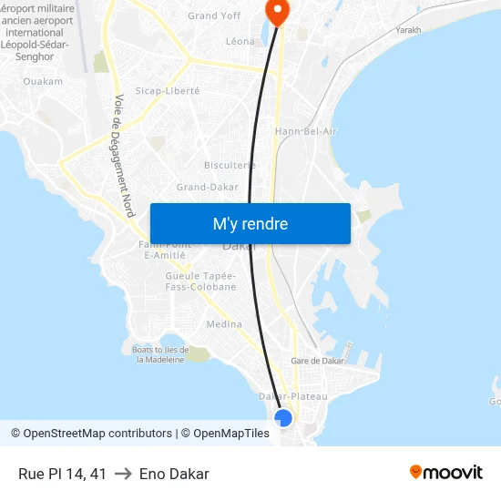 Rue Pl 14, 41 to Eno Dakar map