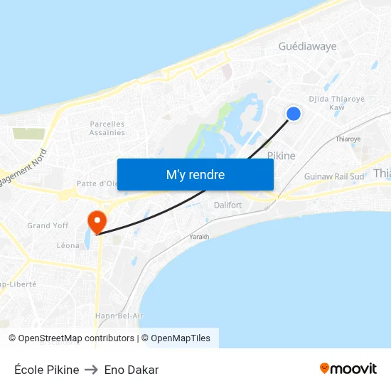 École Pikine to Eno Dakar map