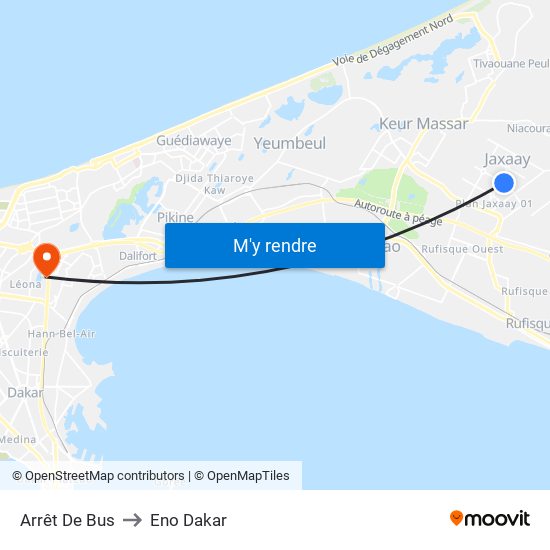 Arrêt De Bus to Eno Dakar map