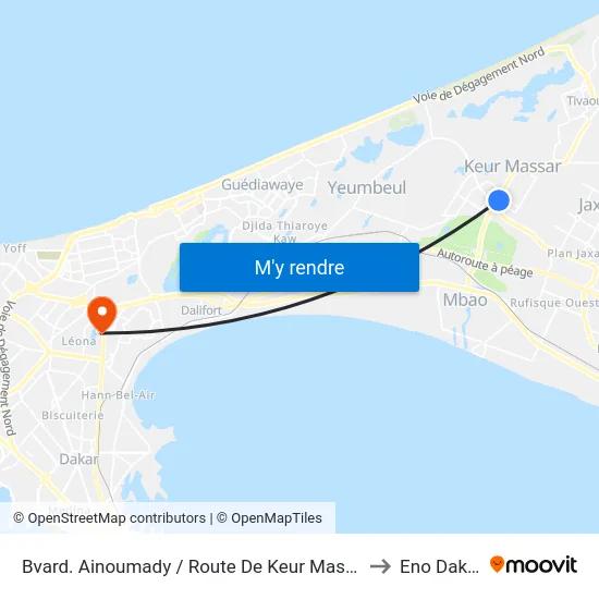 Bvard. Ainoumady / Route De Keur Massar to Eno Dakar map