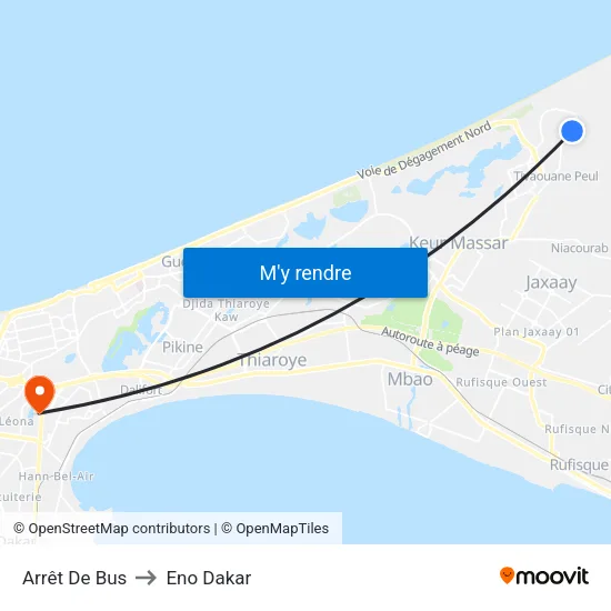 Arrêt De Bus to Eno Dakar map