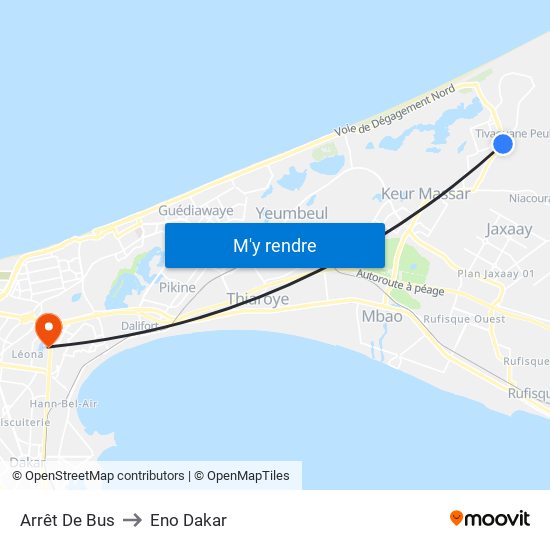 Arrêt De Bus to Eno Dakar map