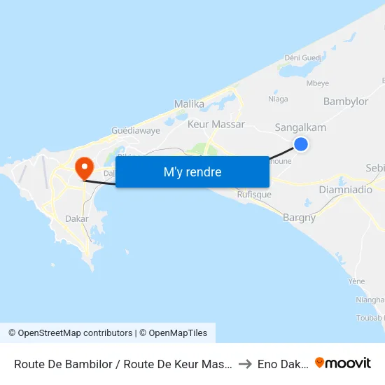 Route De Bambilor / Route De Keur Massar to Eno Dakar map