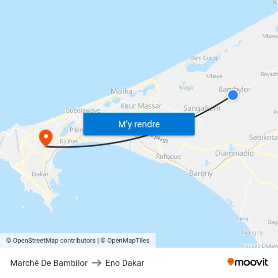 Marché De Bambilor to Eno Dakar map