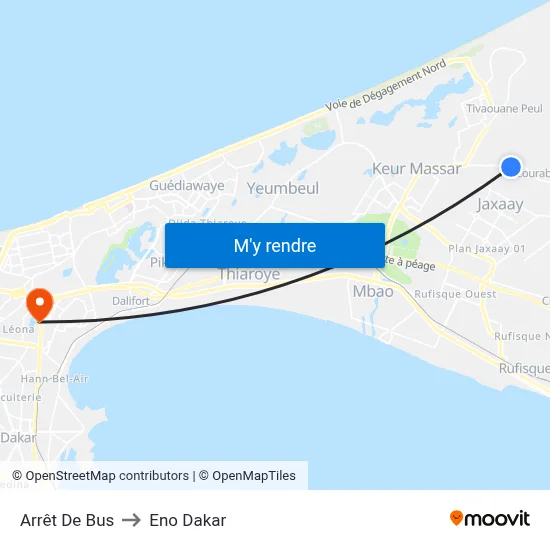 Arrêt De Bus to Eno Dakar map