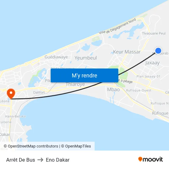 Arrêt De Bus to Eno Dakar map
