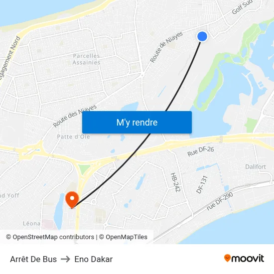 Arrêt De Bus to Eno Dakar map