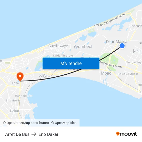 Arrêt De Bus to Eno Dakar map