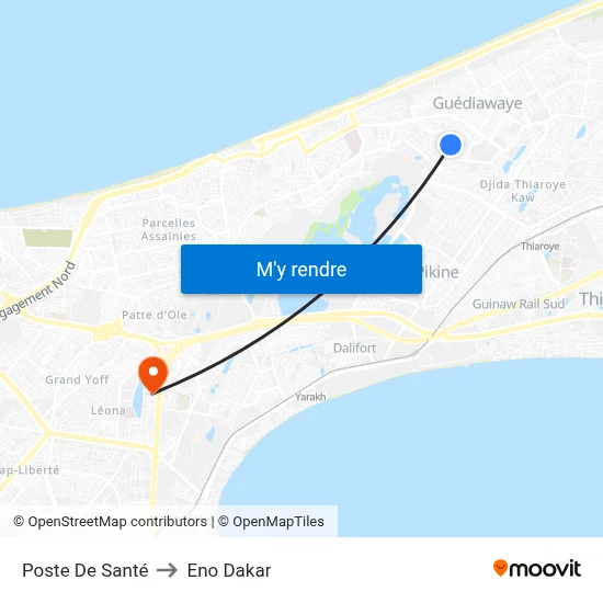 Poste De Santé to Eno Dakar map
