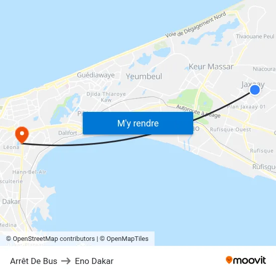 Arrêt De Bus to Eno Dakar map