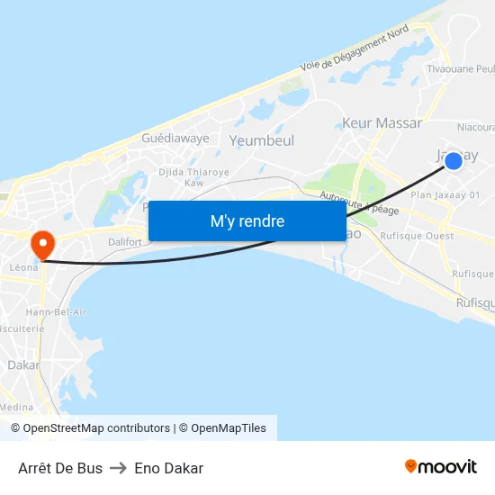 Arrêt De Bus to Eno Dakar map