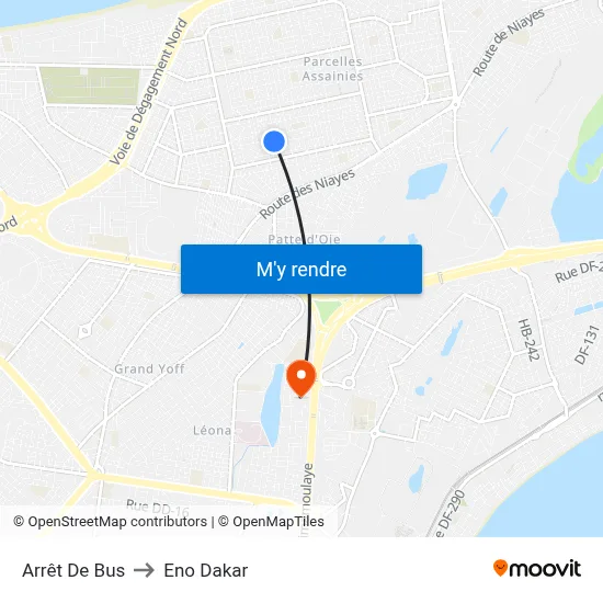 Arrêt De Bus to Eno Dakar map