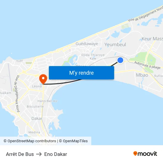 Arrêt De Bus to Eno Dakar map