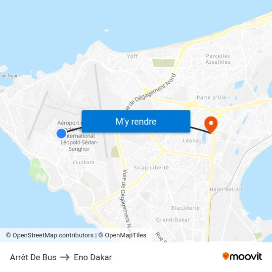 Arrêt De Bus to Eno Dakar map
