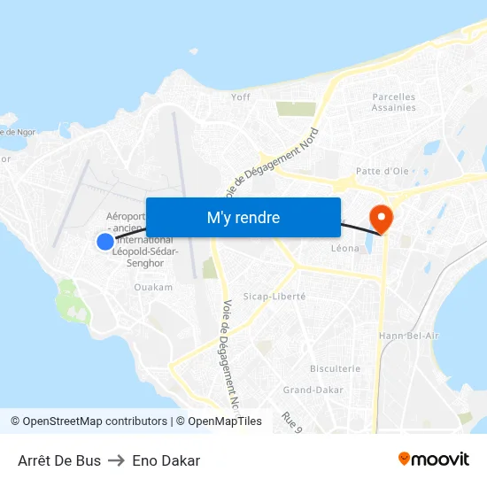 Arrêt De Bus to Eno Dakar map