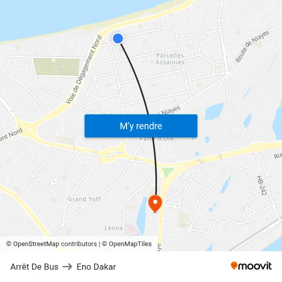 Arrêt De Bus to Eno Dakar map