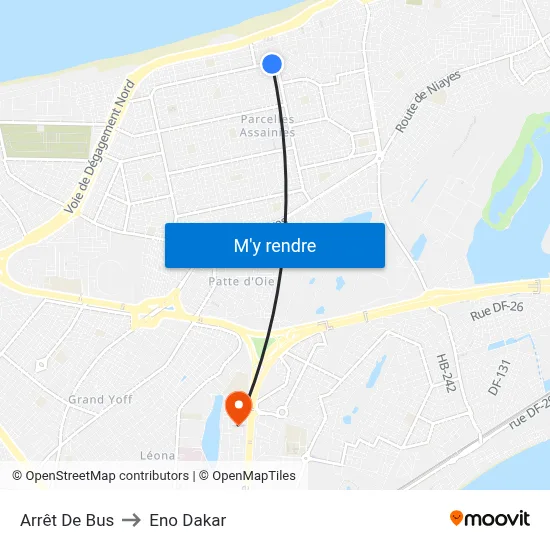 Arrêt De Bus to Eno Dakar map