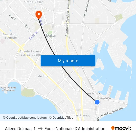 Allees Delmas, 1 to École Nationale D'Administration map