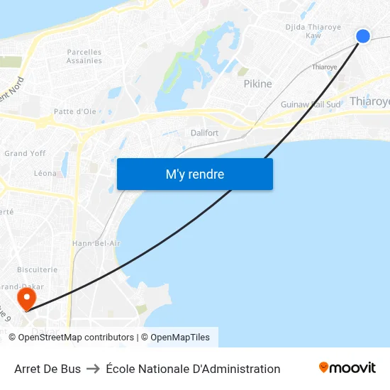 Arret De Bus to École Nationale D'Administration map