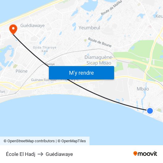 École El Hadj to Guédiawaye map