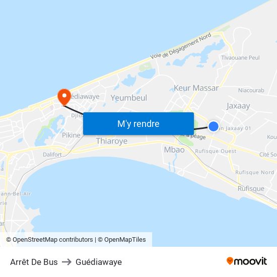 Arrêt De Bus to Guédiawaye map