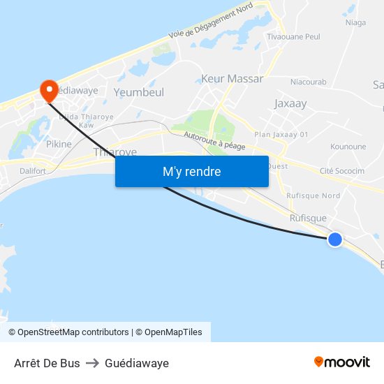 Arrêt De Bus to Guédiawaye map