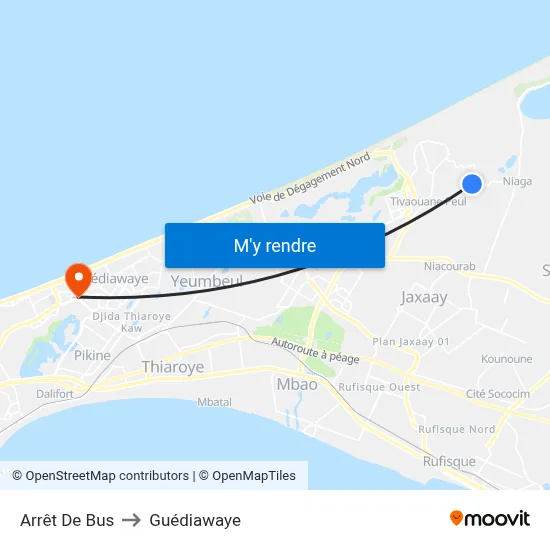 Arrêt De Bus to Guédiawaye map