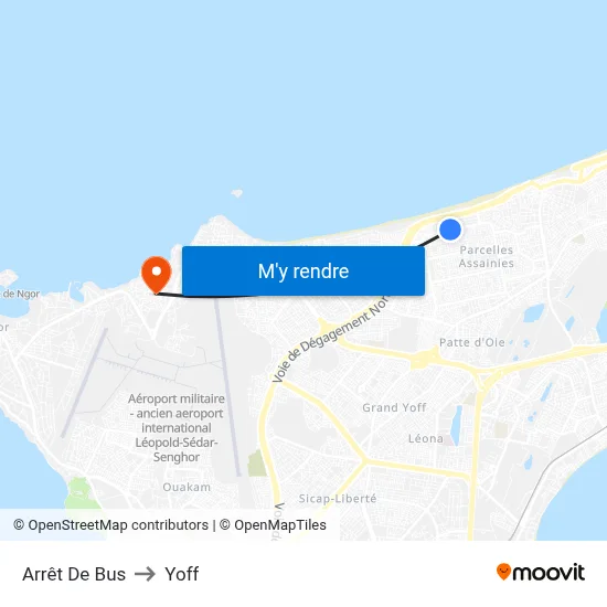 Arrêt De Bus to Yoff map
