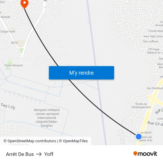 Arrêt De Bus to Yoff map