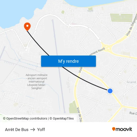 Arrêt De Bus to Yoff map