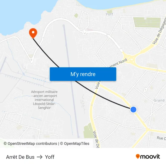 Arrêt De Bus to Yoff map