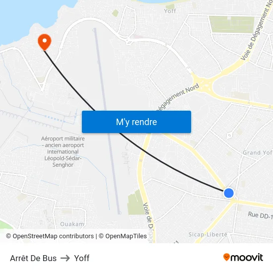 Arrêt De Bus to Yoff map