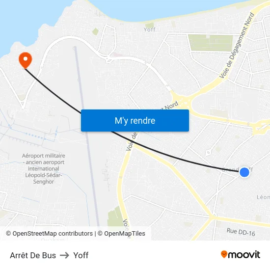 Arrêt De Bus to Yoff map