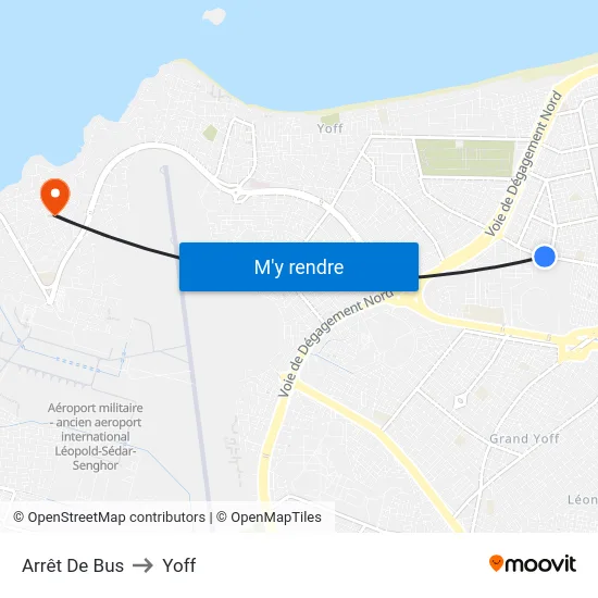 Arrêt De Bus to Yoff map