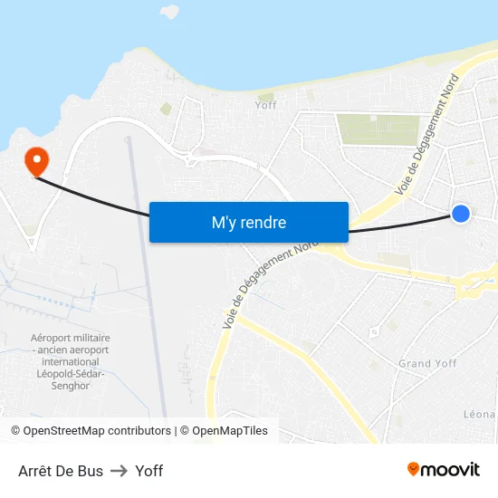 Arrêt De Bus to Yoff map