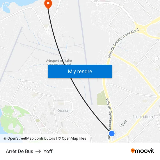 Arrêt De Bus to Yoff map