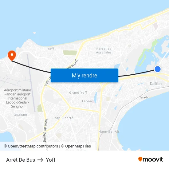 Arrêt De Bus to Yoff map