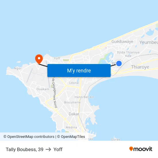 Tally Boubess, 39 to Yoff map