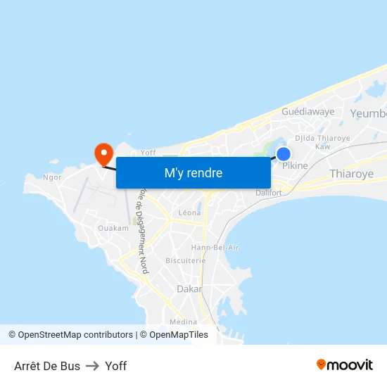 Arrêt De Bus to Yoff map