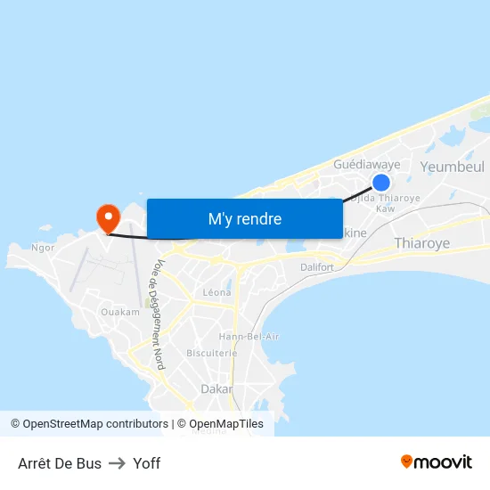 Arrêt De Bus to Yoff map