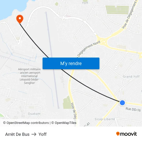 Arrêt De Bus to Yoff map