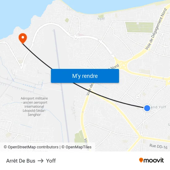 Arrêt De Bus to Yoff map