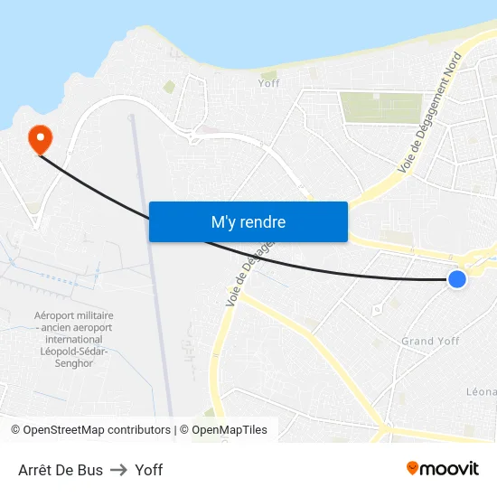Arrêt De Bus to Yoff map