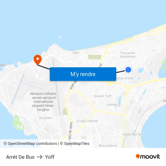 Arrêt De Bus to Yoff map