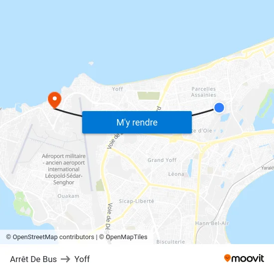 Arrêt De Bus to Yoff map
