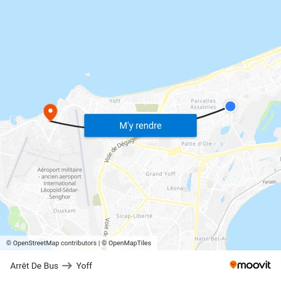 Arrêt De Bus to Yoff map