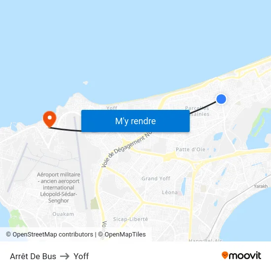 Arrêt De Bus to Yoff map