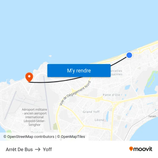 Arrêt De Bus to Yoff map